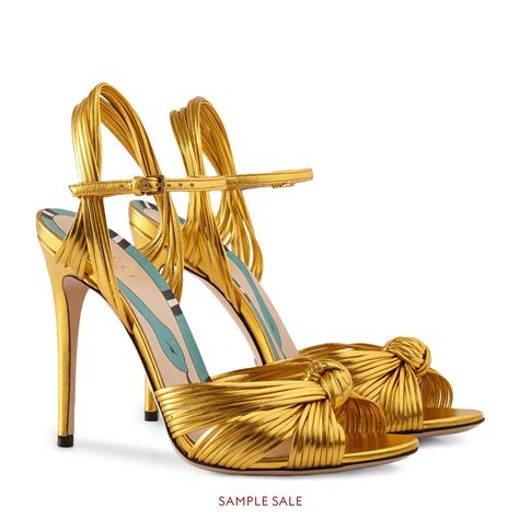 gucci gold sandals sale